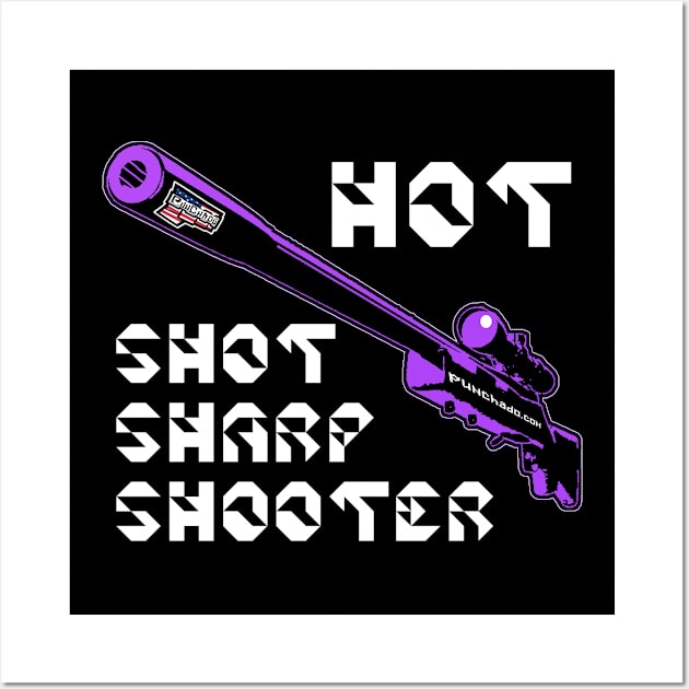 Hot Shot Sharp Shooter, v. Code Purple Sniper Rifle Wall Art by punchado